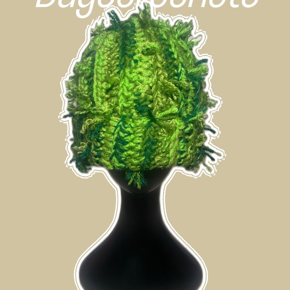Green Knitted Home Accent Hat